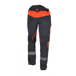 pantalon mercure noir et orange francital