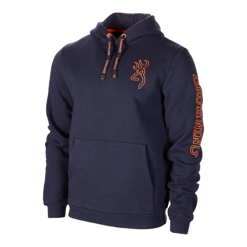 SWEATSHIRT SNAPSHOT browning bleu et orange sweat a capuche
