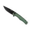 COUTEAU SENCUT CROWLEY MICARTA VERT BLACKWASH