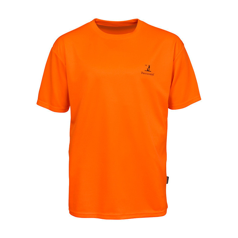 T-Shirt chasse fluo orange percussion
