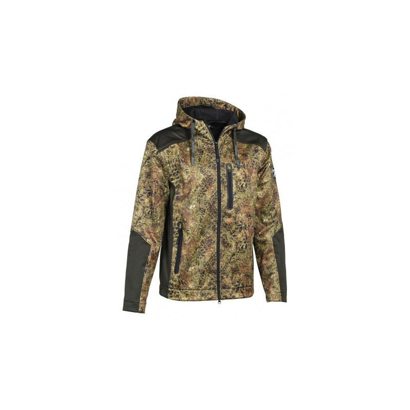 VESTE BLOUSON ZIPPÉ WOLF 2025 verte pro hunt verney carron softshell