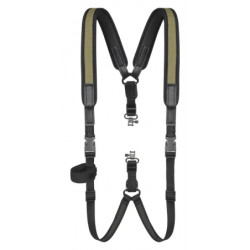 Bretelles harnais néoprène avec grenadière prohunt ligne verney carron verte