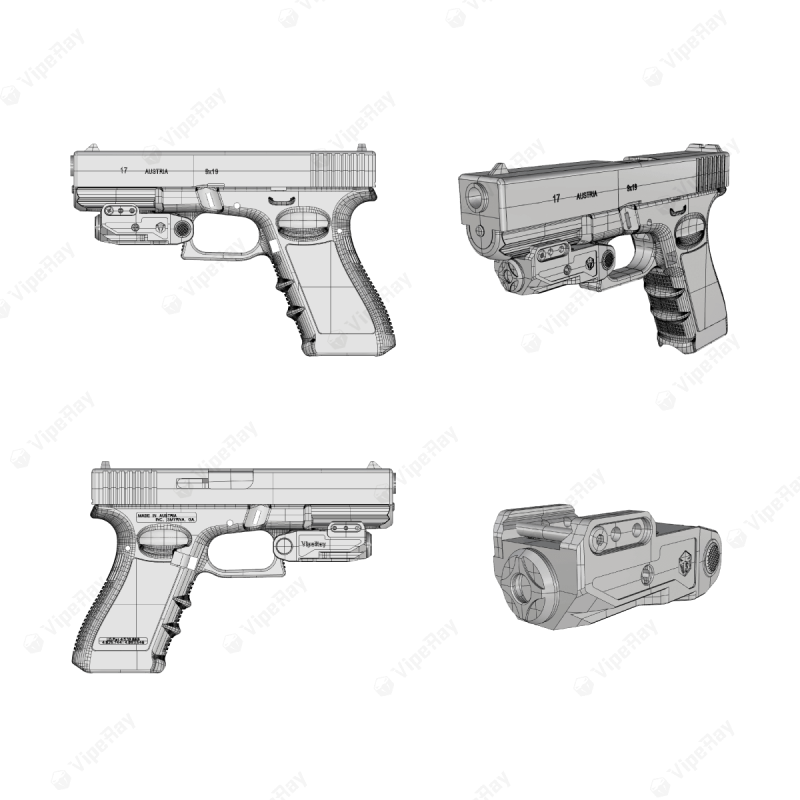 laser rouge VipeRay vector scrapper pistol viseur réservé FO sécu defense