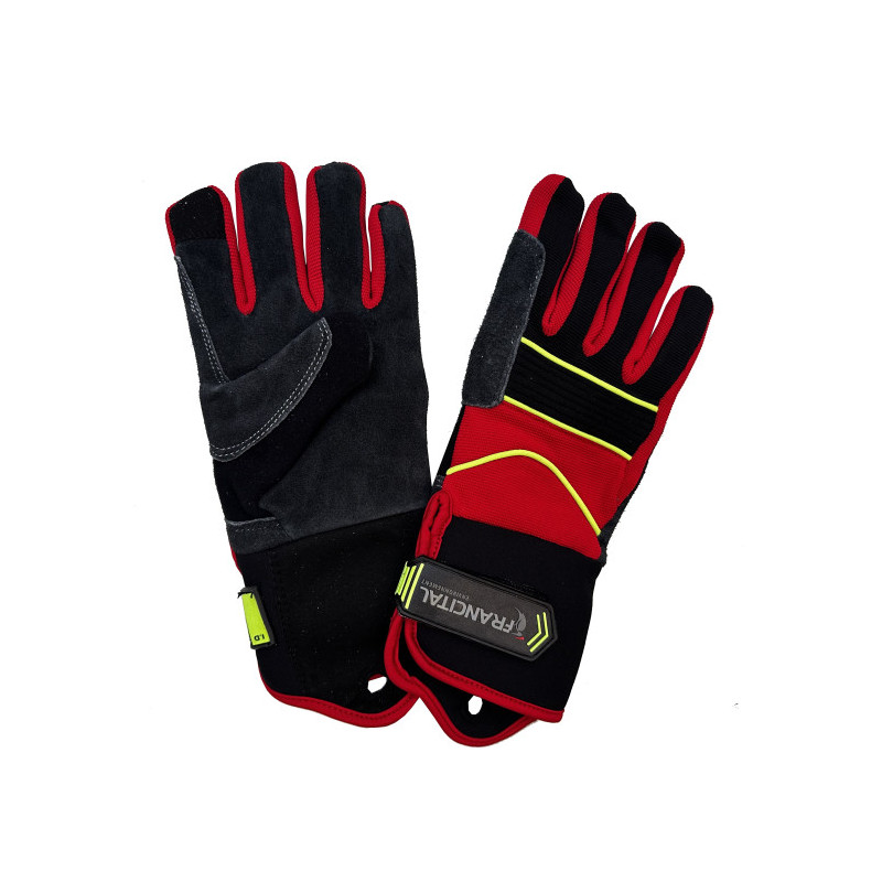 gants cerbere francital long anti ronce traque rouge extra cuff