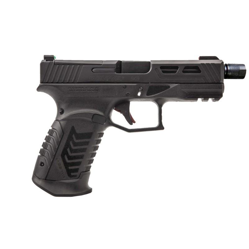 PISTOLET DY9 CAL 9X19 noir fileté AVEC OPTIC READY, CHARGEURS 2x15 et 4 GRIPS DERYA