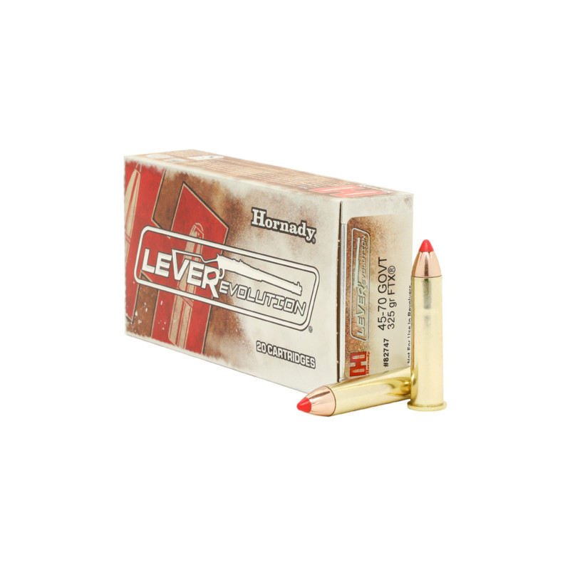 HORNADY 45-70GOVT 325 GR FTX lever evolution cartouches munitions bte20