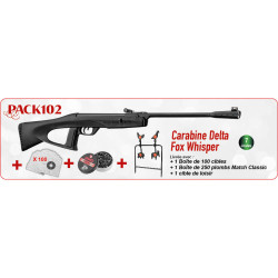 Pack GAMO delta fox gt whisper + Lunette 4x32 LC + 100 cibles + 250 plombs Gamo