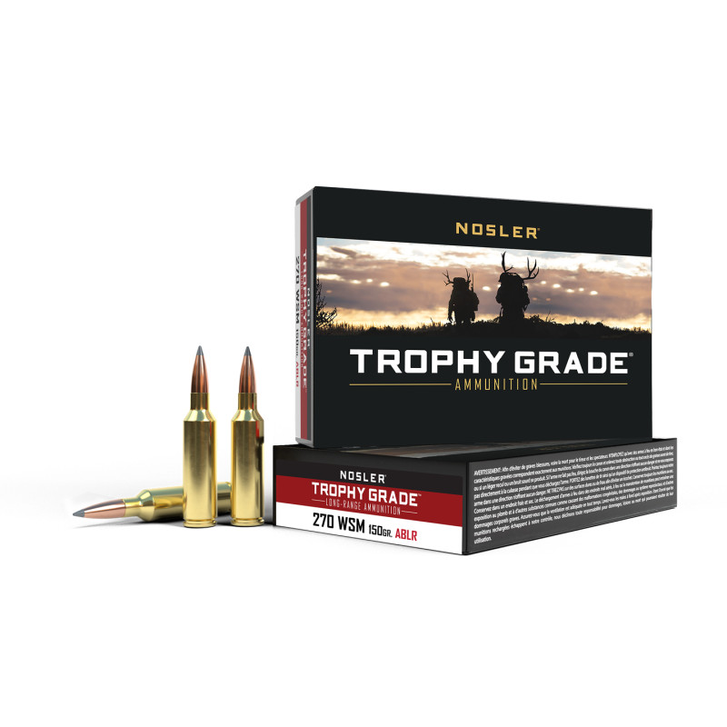 270 WSM 150gr AccuBond Long Range Trophy Grade nosler cartouches munitions bte20