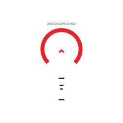 Point rouge Primary GLX 1× MicroPrism ACSS® Cyclops (red) Reticle