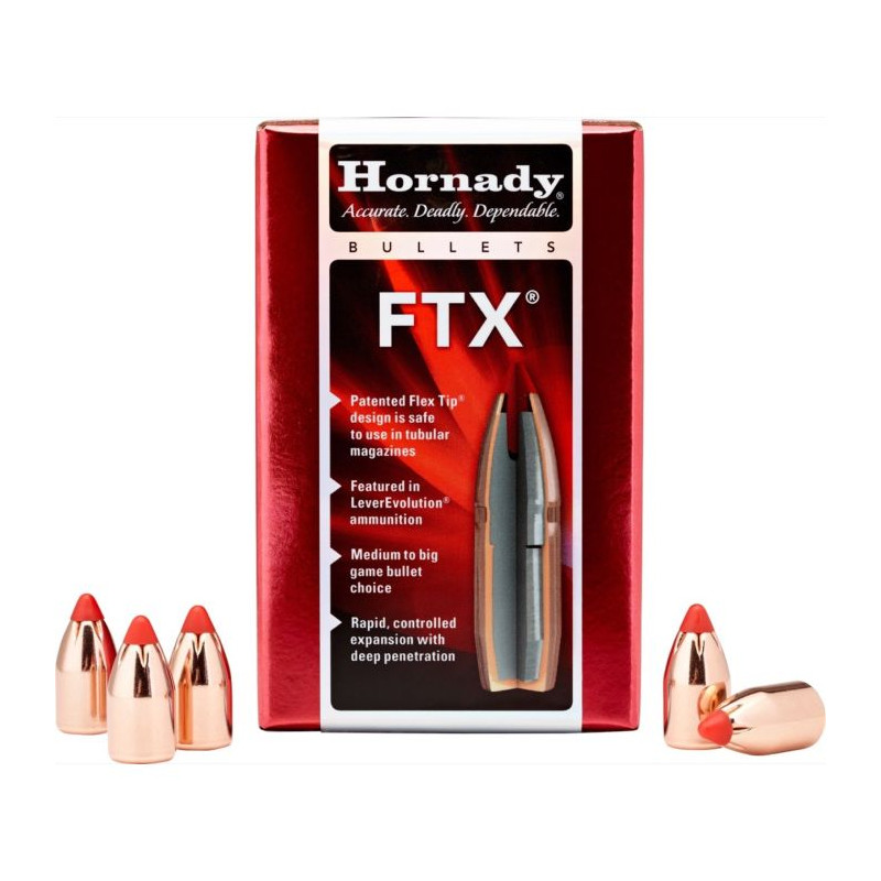 50 OGIVES HORNADY 45 CAL.458 325 GR FTX 45015