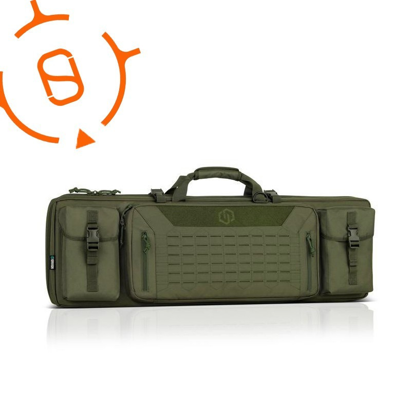 URBAN WARFARE 55" DOUBLE RIFLE BAG GUN SAVIOR EQUIPMENT vert od green