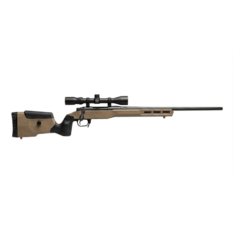 pack mdt fde Carabine AXIS XP SR INT. 56CM CAL.222 filetée 1/x28 combo savage sr international