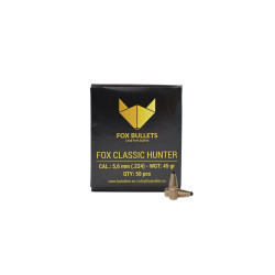OGIVES SANS PLOMB FOX CLASSIC HUNTER 5,6 MM (.224) 45 GR - 50 PIECES balle