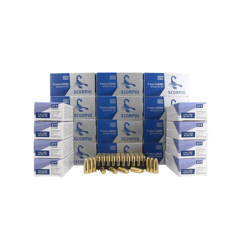 Munition Scorpio 9mm Luger FMJ 124Gr stv x50