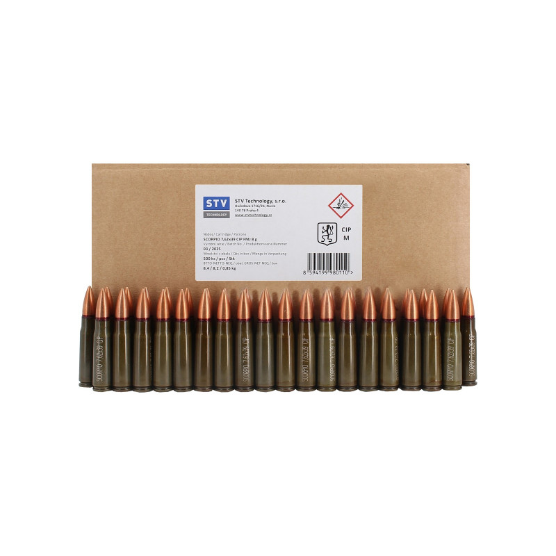 Munition Scorpio 7.62x39 CIP - 124Gr (x500) stv