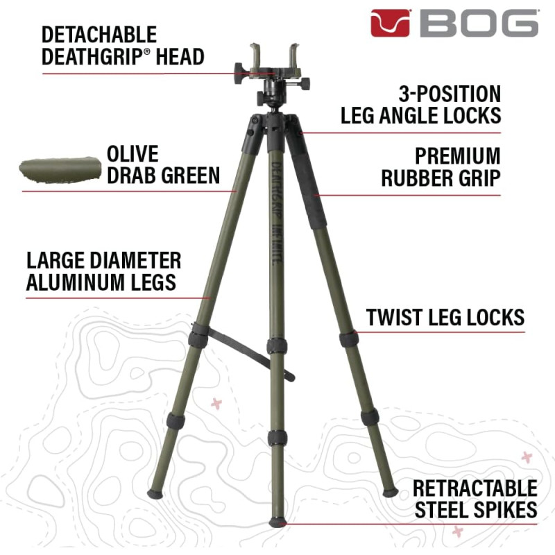 TREPIED aluminiun BOG DEATHGRIP INFINITE vert tripod