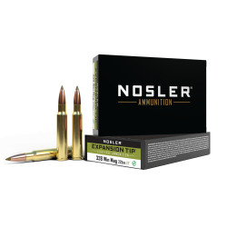 338 Win Mag 225gr Expansion Tip SP E-tip nosler cartouches munitions bte20 sans plombs