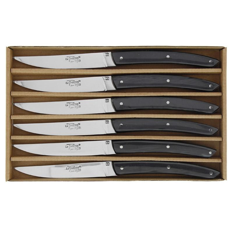 COFFRET 6 COUTEAUX LE THIERS BJB noir