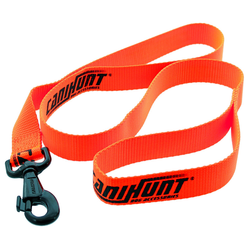Laisse pour chien HUNTER FIRST simple plate 2,5 x 0.25 x 120 cm Orange canihunt