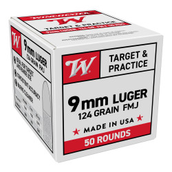 winchester 9mm para super x fmj cartouches munitions bte50 9x19 9mm luger
