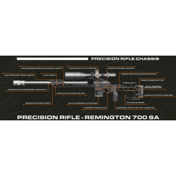 chassis menace Saber Tactical rem700 SA pliable rem 700 ambidextre