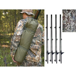 Kit complet d'affût en filet de camouflage avec pieds et sac de transport :
