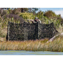 Kit complet d'affût en filet de camouflage avec pieds et sac de transport :