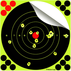 CIBLES SPLASH NOIRE L JAUNE FLUO 20X20 CM PAR 10