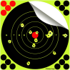 CIBLES SPLASH NOIRE L JAUNE FLUO 20X20 CM PAR 10