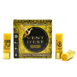 cartouche yellow tempest HP 20 70 24g bille acier 4 boite de 25 tunet bourre a jupe 400m/s