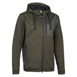 Sweat à capuche zippé 15246 kaki vert percussion