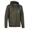 Sweat à capuche zippé 15246 kaki vert percussion
