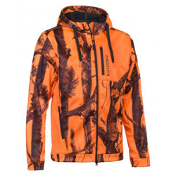 Sweat à capuche zippé 15246 kamo orange percussion Ghostcamo Blaze&Black