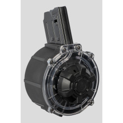 CHARGEUR TAMBOUR TRANSPARENT CAL12, 20 coups/DERYA - AR12 FUSILS TURCS DRM-12