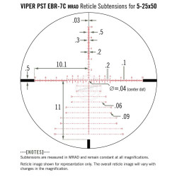 Vortex Viper PST Gen II 5-25x50 FFP EBR-7C Reticle | 30mm Tube  garantie a vie