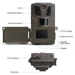 Trail cam hse9 piege photo ir vision hd 1080P ip66