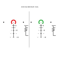 lunette primary arms SLx x5 5×36 Gen III Prism Scope with  ACSS® 5.56/5.45/.308  Dual Red/Green Reticle