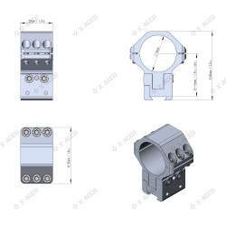 colliers vector X-ACCU 34mm ajustable dovetail 11mm