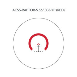Point rouge Primary SLx 3× MicroPrism ACSS® Raptor 5.56/.308 Reticle (Red)