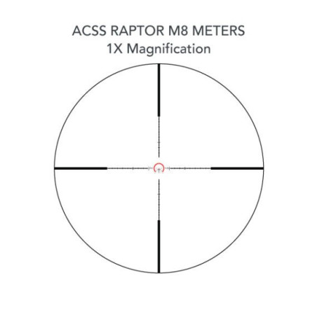 Acss Raptor Reticle lunette PLXC 1-8×24 FFp ACSS® Raptor M8 Meters Reticle primary arms