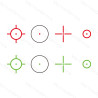 vector point rouge/vert Omega 23x35 Four Reticle Reflex Sight